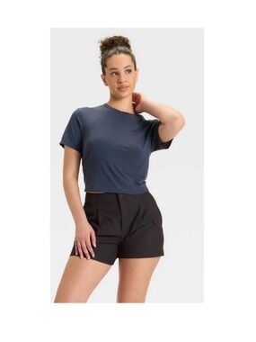 Women's Athletic Golf High-Rise Shorts in Black